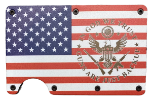 In God We Trust, Guns are Just Back-Up American Flag RFID Protection