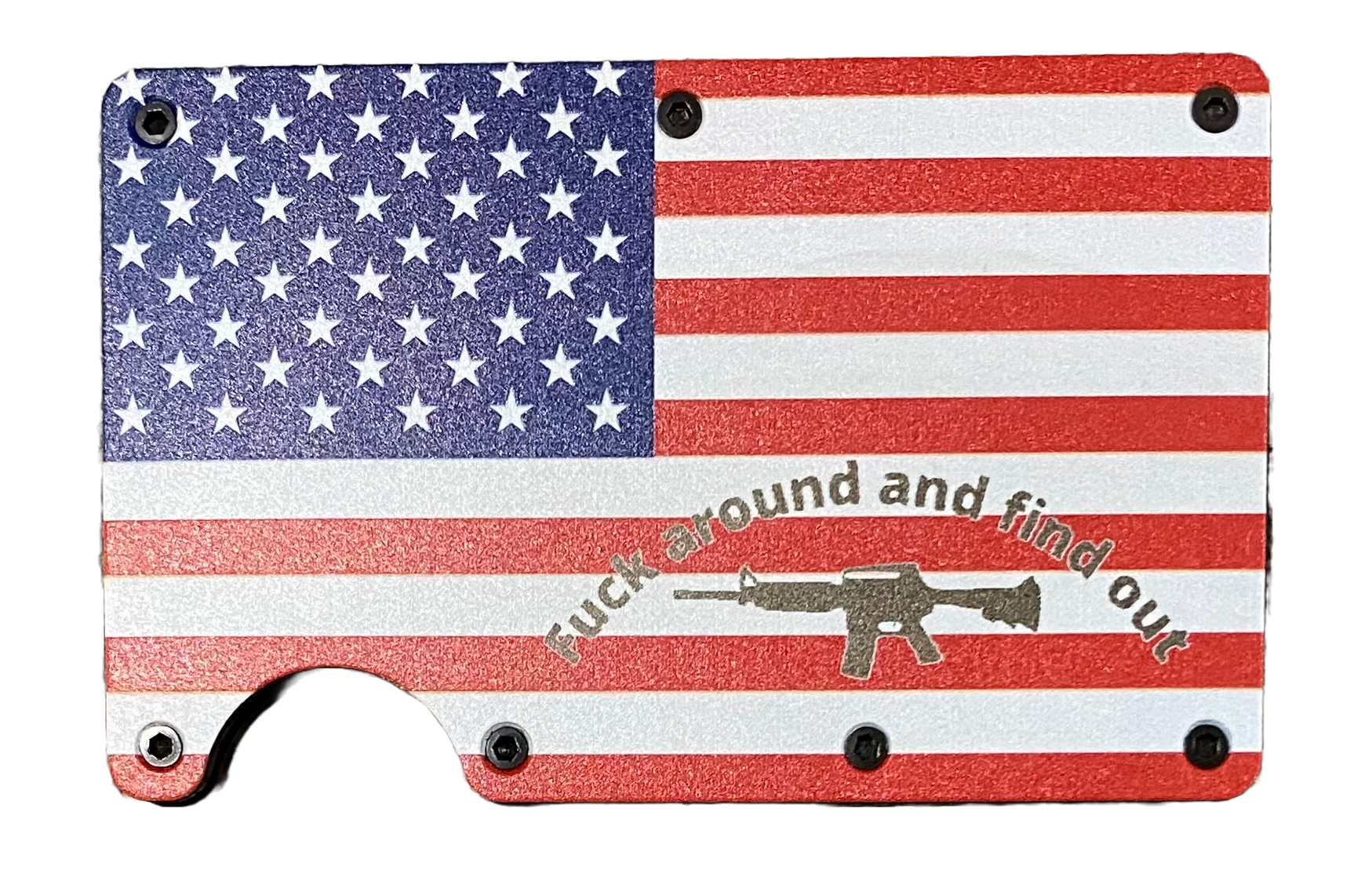 FA&FO American Flag With Gun RFID Protected
