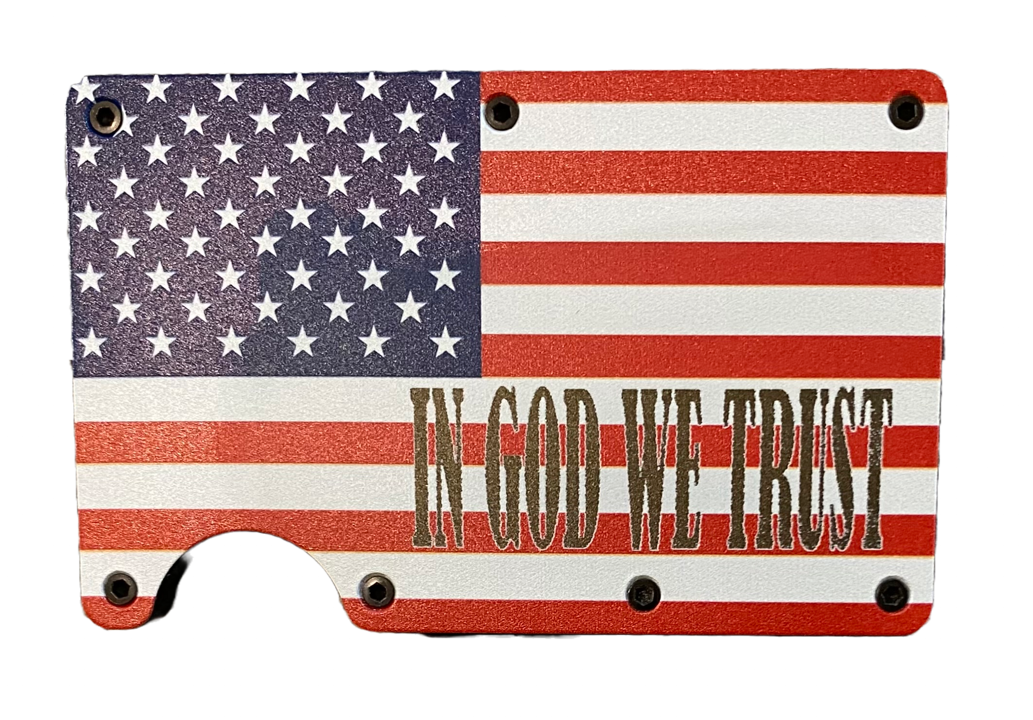 In God We Trust American Flag RFID Protected